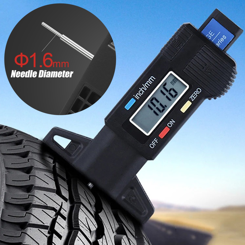 Tyre Pressure Gauge - Digital Motorcycle Car Tire Tyre Tread