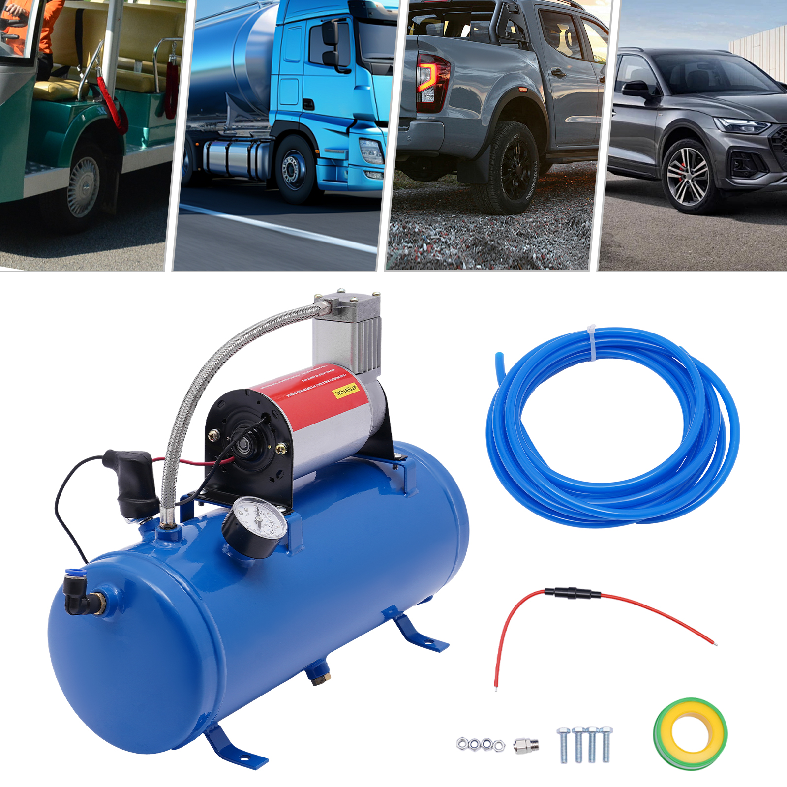 Tyre Pressure Gauge - 100 Psi Air Compressor Pump Universal