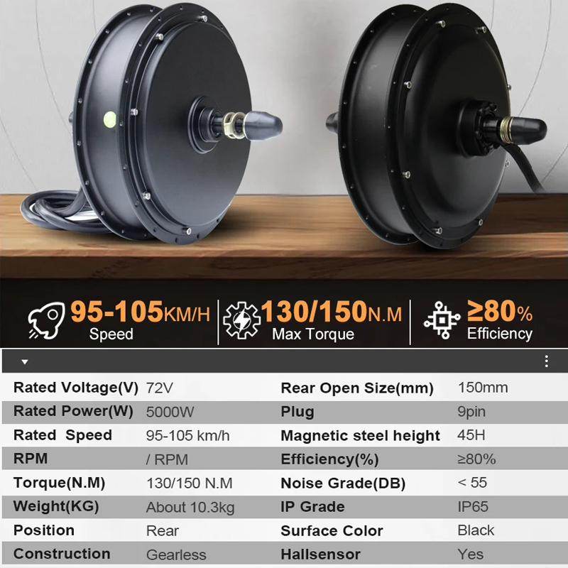 72V 5000W MTX39 EBike Motor Wh - Motorcycle Gear Hub reseña y precio