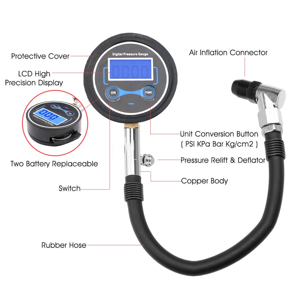 0-200Psi Tire Pressure Gauge M - Tyre Pressure Gauge reseña y precio