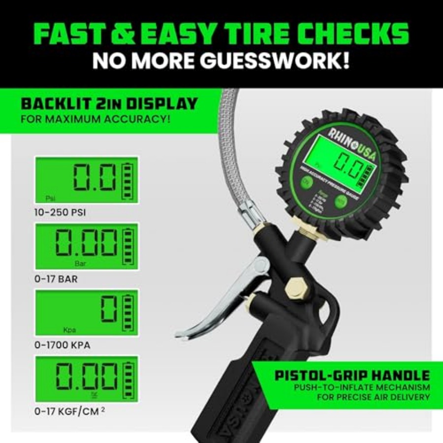 Digital Tire Pressure Gauge wi - Tyre Pressure Gauge reseña y precio