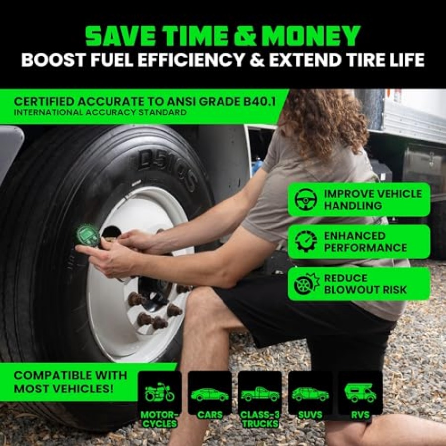 Digital Tire Pressure Gauge wi - Tyre Pressure Gauge reseña y precio