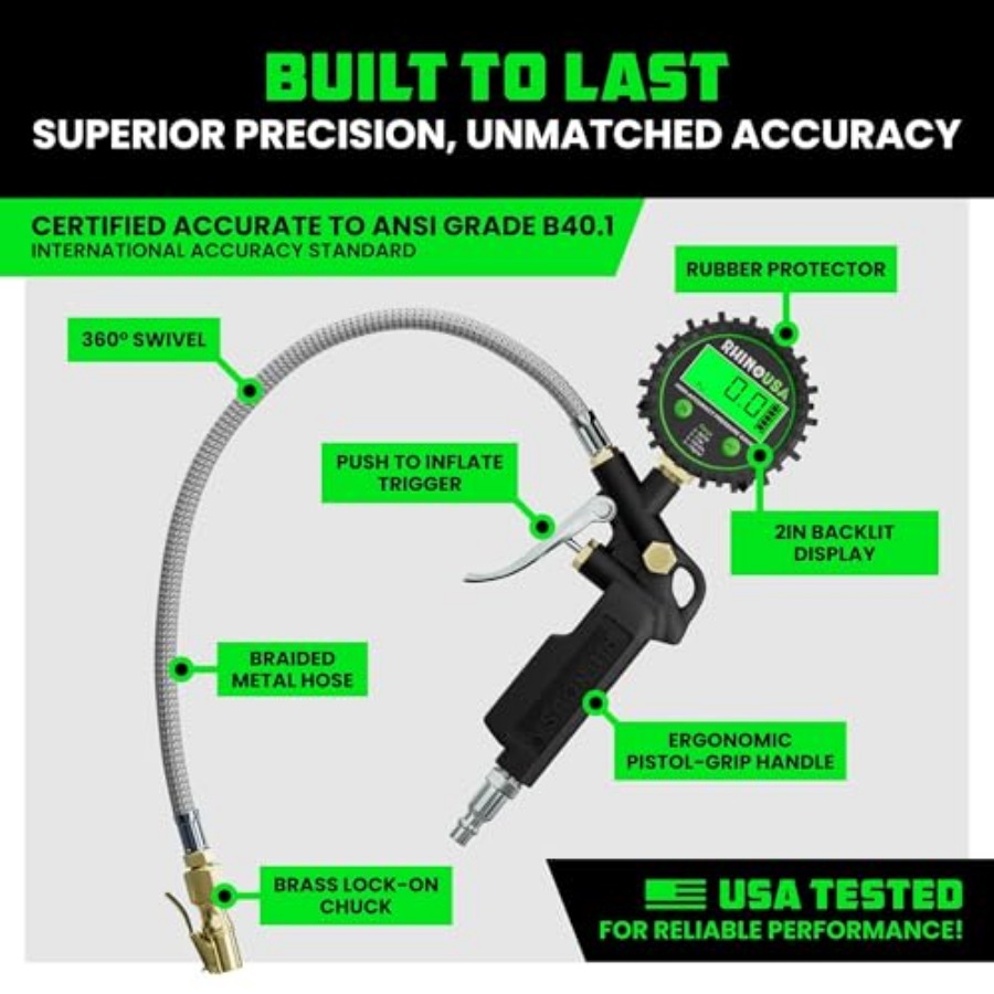 Digital Tire Pressure Gauge wi - Tyre Pressure Gauge reseña y precio