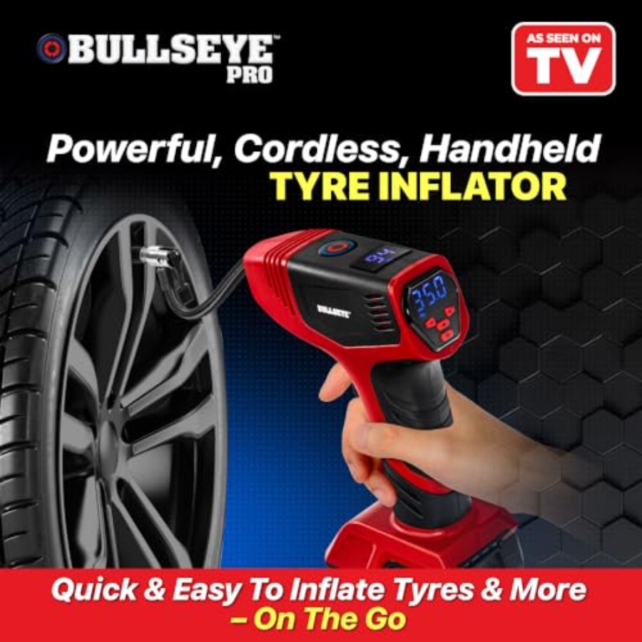BULLSEYE PRO Tire Inflator wit - Tyre Pressure Gauge reseña y precio