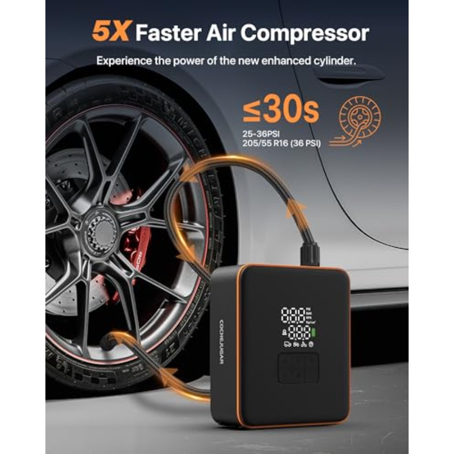 Tire inflator portable air com - Tyre Pressure Gauge reseña y precio