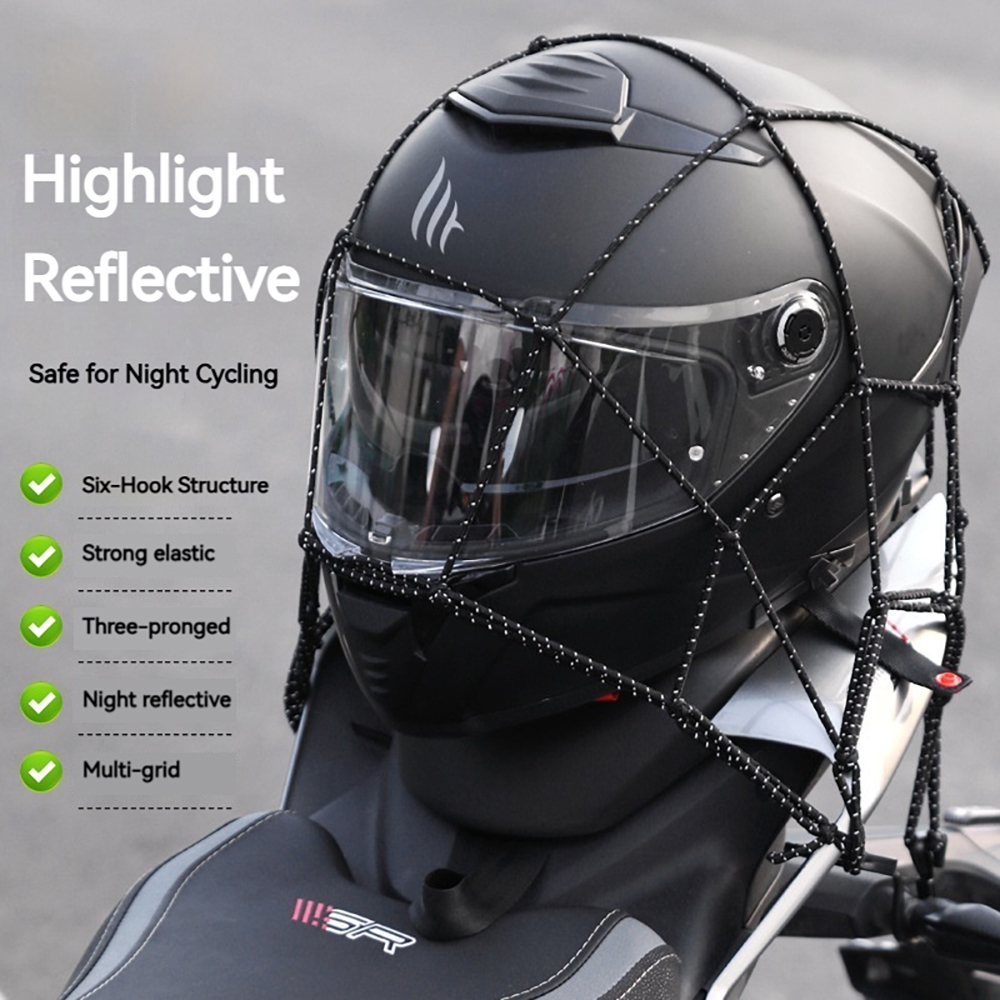 6 Hooks Luggage Net Protective - Motorcycle Gear Helmets reseña y precio