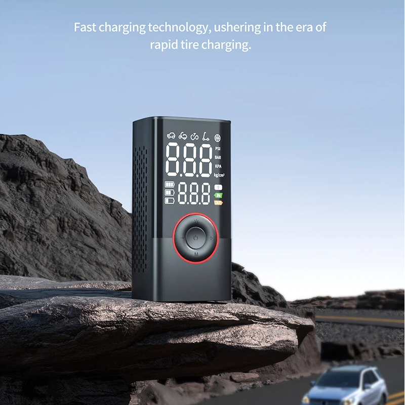 Rechargeable Air Pump Tire Inf - Tyre Pressure Gauge reseña y precio