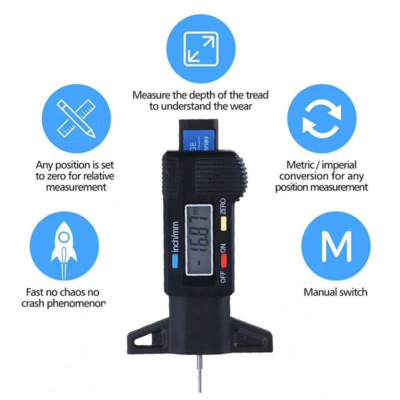 Digital Motorcycle Car Tire Ty - Tyre Pressure Gauge reseña y precio