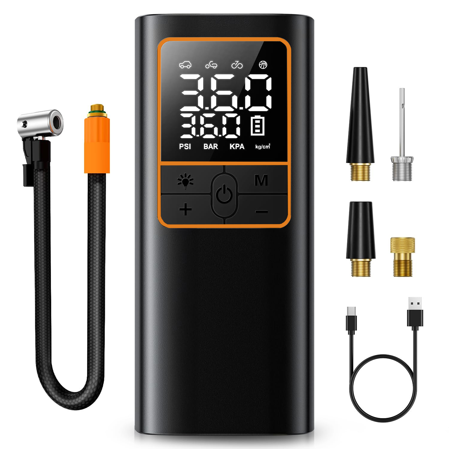 Tire Inflator Portable Air Com - Tyre Pressure Gauge reseña y precio
