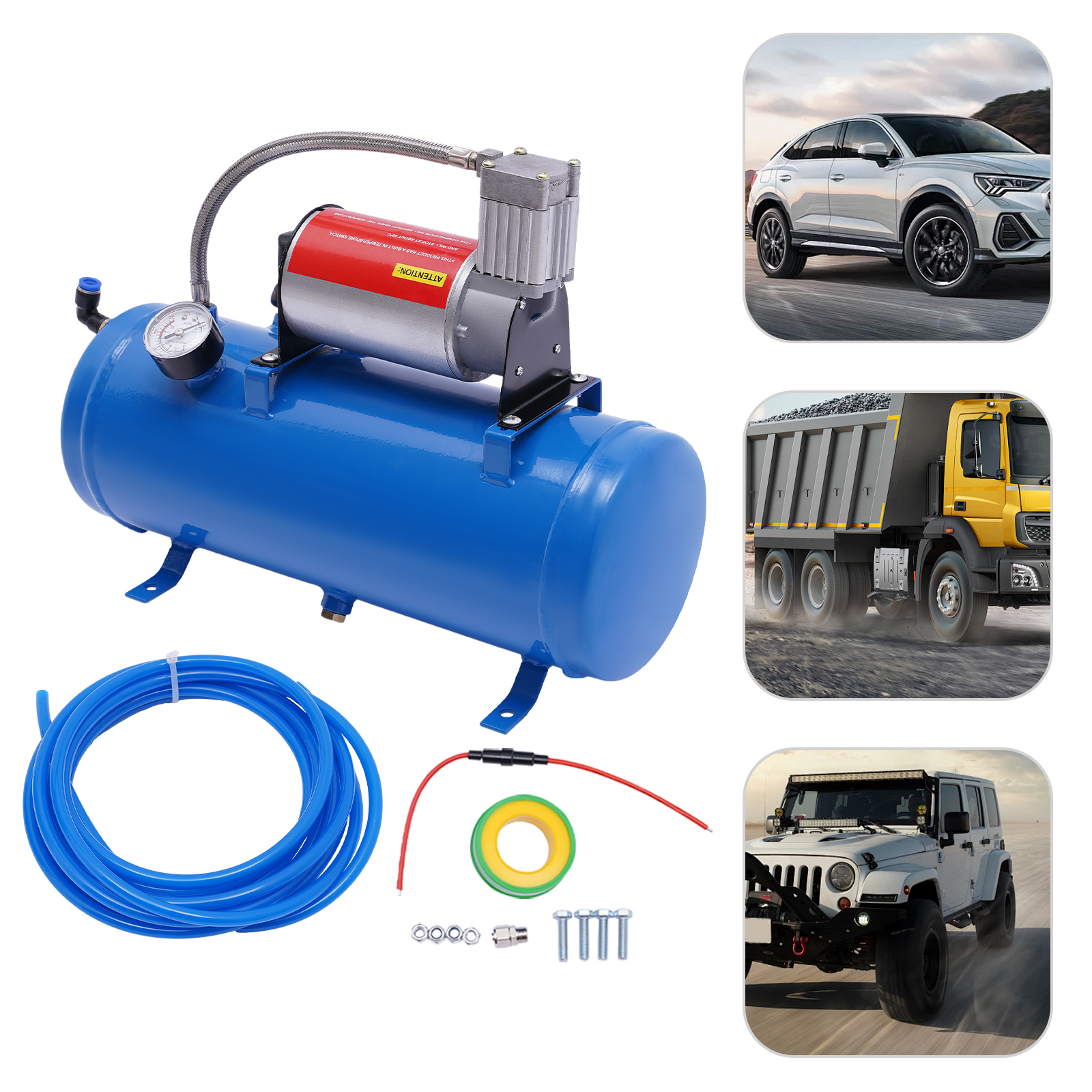 100 Psi Air Compressor Pump Un - Tyre Pressure Gauge reseña y precio