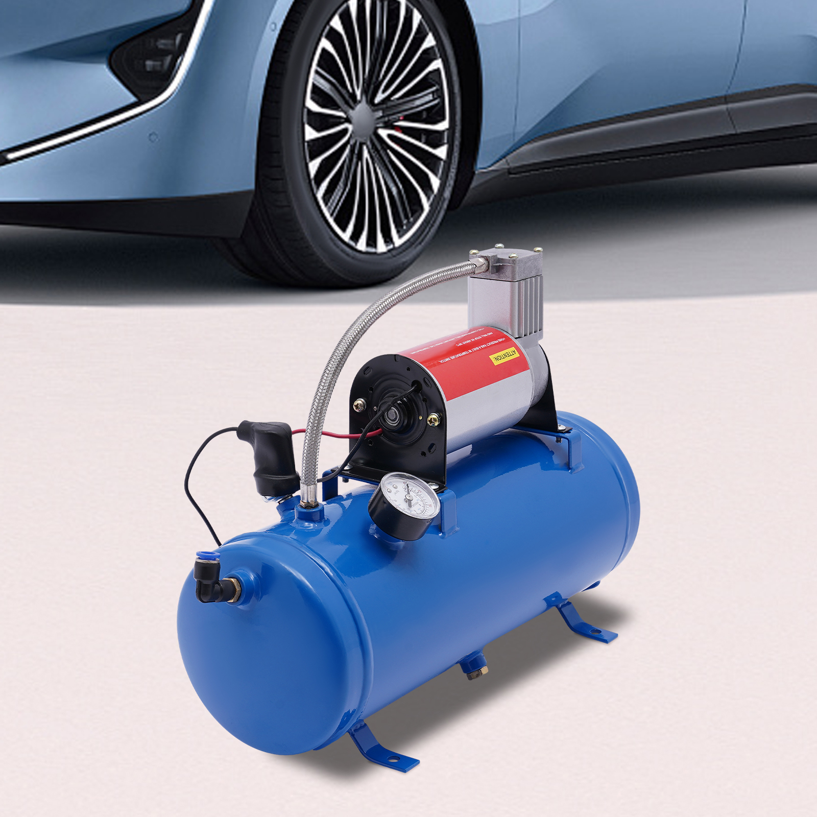 100 Psi Air Compressor Pump Un - Tyre Pressure Gauge reseña y precio