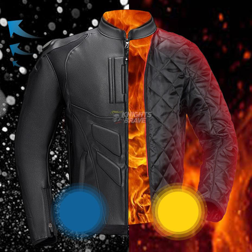 Retro Leather Motorcycle Jacke - Riding Jacket Leather reseña y precio