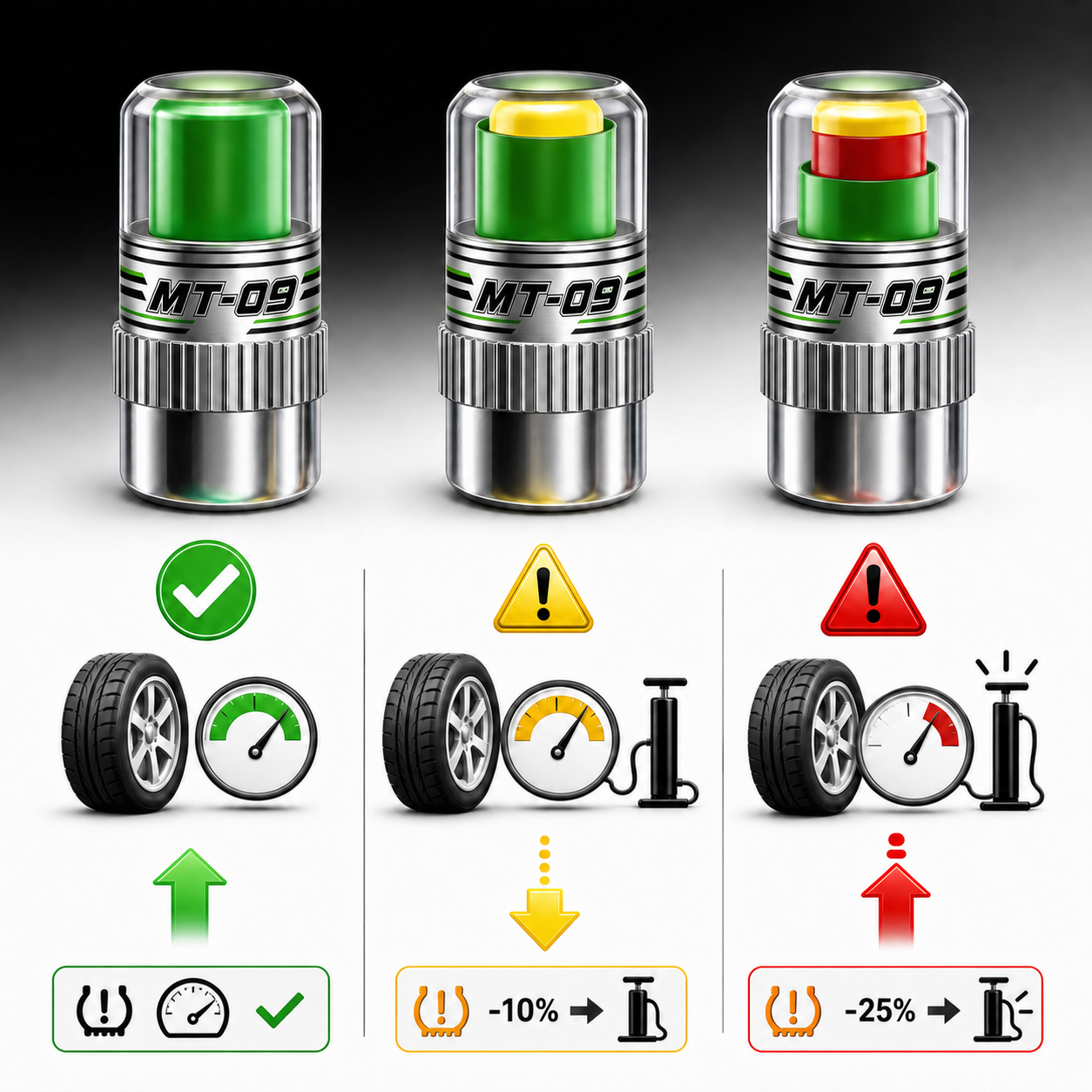 Motorcycle Tire Air Pressure M - Tyre Pressure Gauge reseña y precio