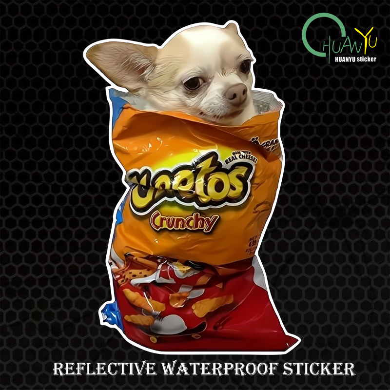Cute puppy reflective sticker  - Motorcycle Gear Hub reseña y precio