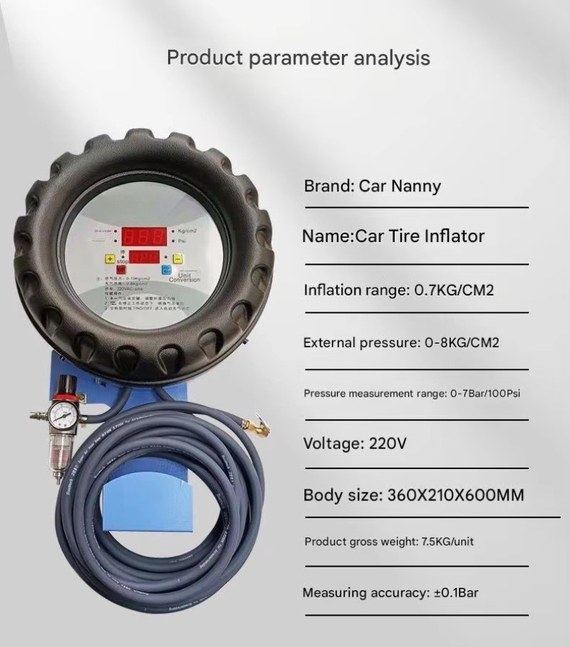 Automatic Metal Tyre Inflator  - Tyre Pressure Gauge reseña y precio