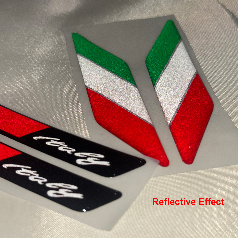 Italy Flag 3D Epoxy Sticker Mo - Motorcycle Gear Hub reseña y precio