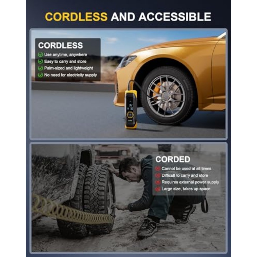 Tire Inflator Portable Air Com - Tyre Pressure Gauge reseña y precio
